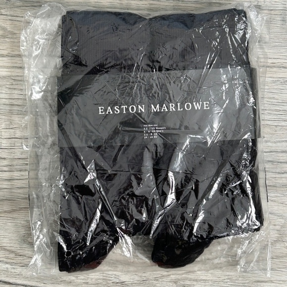New Easton Marlowe Black 6 Pack of Socks Mens Sz 6-9 - Picture 5 of 5